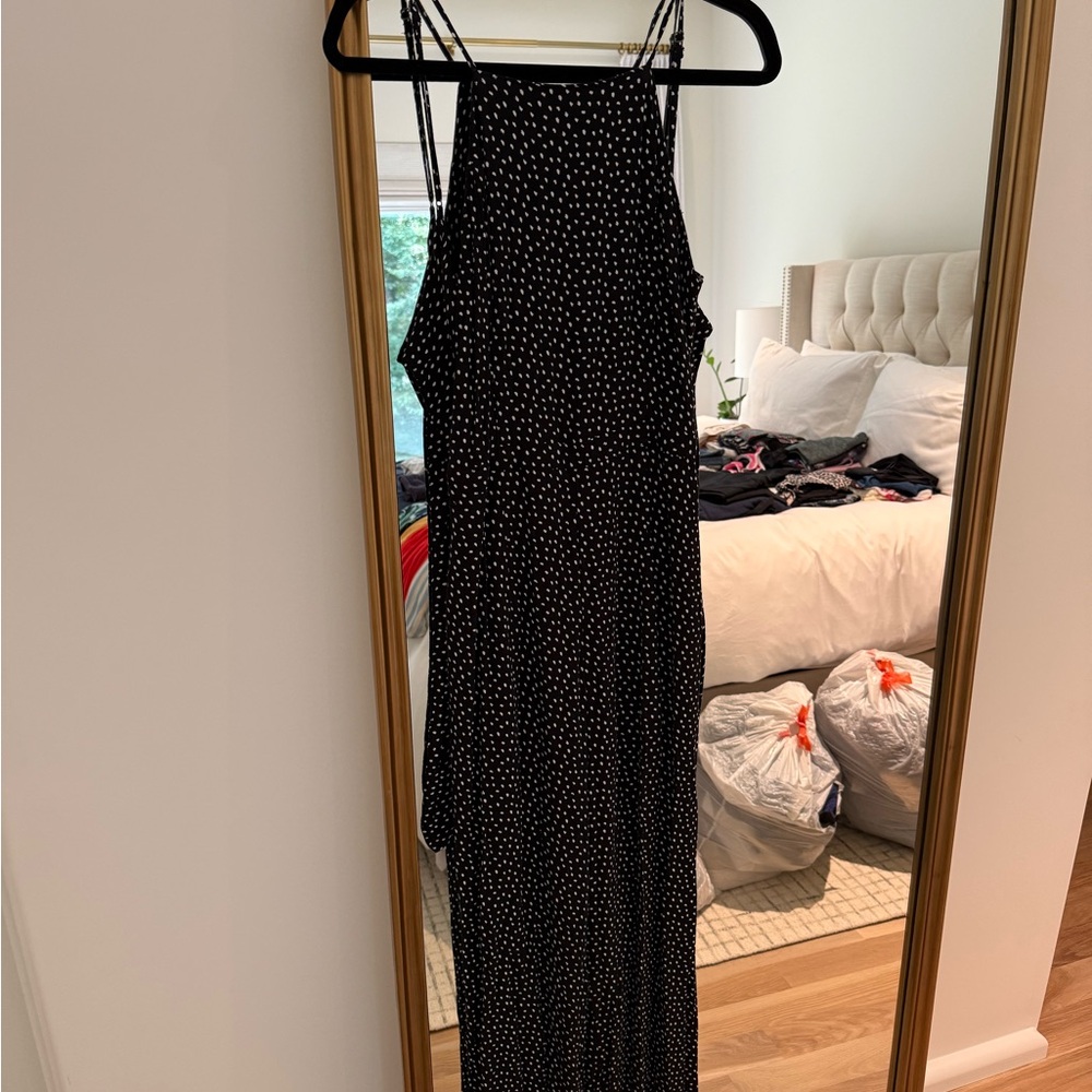 Abercrombie Black and White Polka Dot Jumpsuit